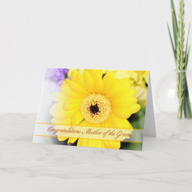 Tarjeta La carta de felicitaciones de Madre del Groom con  (Anverso)