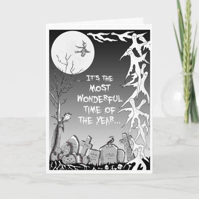 Tarjeta La carta de Halloween de la época más maravillosa  (Anverso)