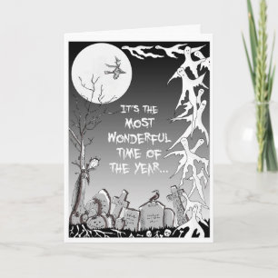 Tarjeta La carta de Halloween de la época más maravillosa