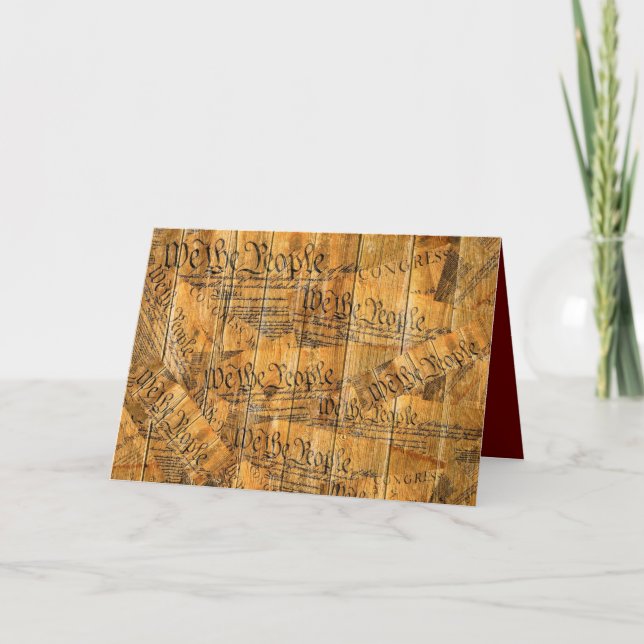 Tarjeta La carta de la Constitución del Pueblo Americano (Anverso)