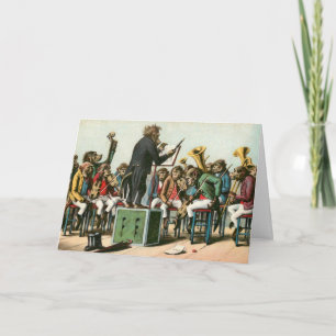 Tarjeta La carta de la orquesta de monos