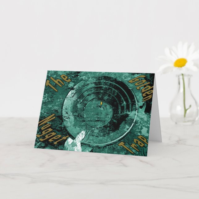 Tarjeta La carta de la trampa de la pepita dorada (Planta pequeña)