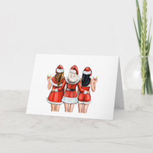 Tarjeta La carta de los mejores amigos "Feliz Navidad" a l