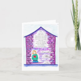 Tarjeta La carta de poemas con hermosas ilustraciones de '