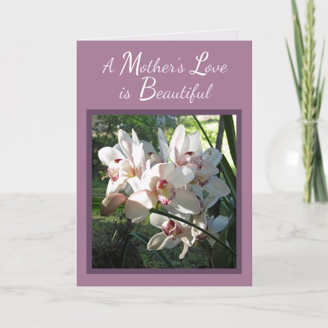 Tarjeta La carta del amor de una madre por las orquídeas (Anverso)