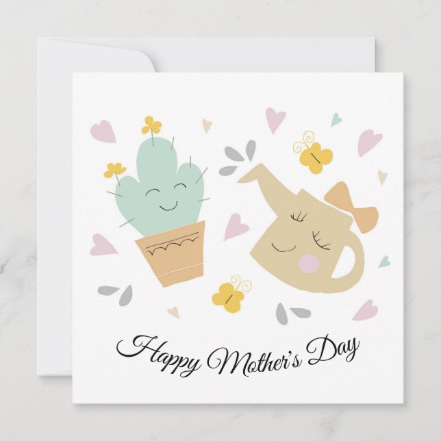 Tarjeta La carta del día de la madre (Anverso)