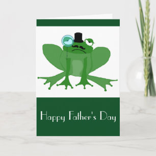 Tarjeta La carta del día del padre de la rana postiza