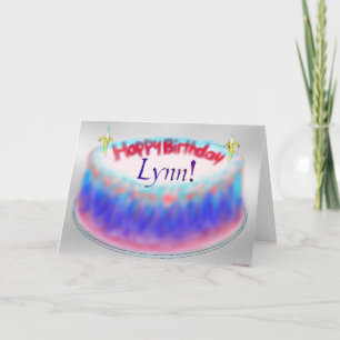 Tarjeta La carta del pastel de cumpleaños de Lynn