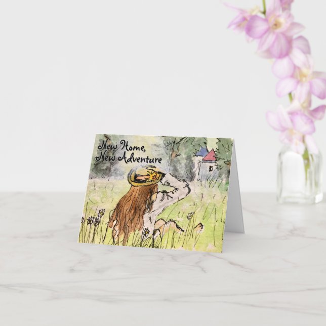 Tarjeta La carta del prado "nuevo hogar" (Orquídea)