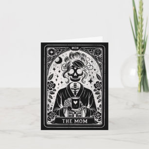 Tarjeta La carta del tarot de la mamá esqueleto mama café