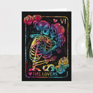 Tarjeta La carta del tarot de los amantes gótico oculto be