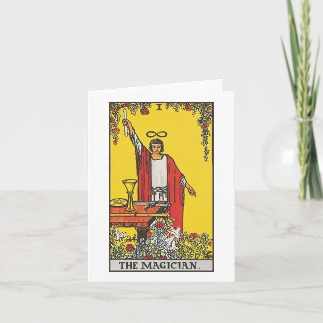Tarjeta La carta del tarot mago - Tarot del jinete Waite S (Anverso)