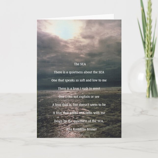 Tarjeta La carta en blanco Inspirador del mar (Anverso)