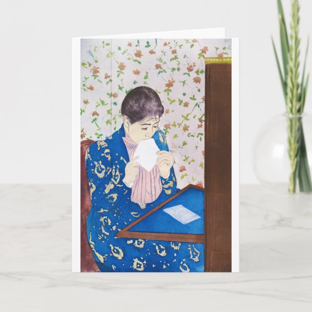 Tarjeta La carta, Mary Cassatt (Anverso)