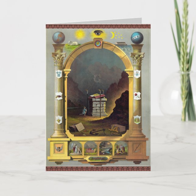 Tarjeta La carta masónica (Anverso)