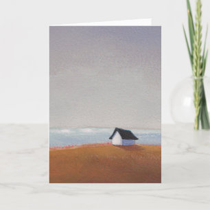 Tarjeta La casa de playa - PERSONALIZAR bonito del arte de