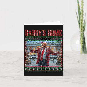 Tarjeta La casa de un padre gracioso, Trump Navidades feos