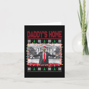 Tarjeta La casa de un padre gracioso, Trump Navidades feos