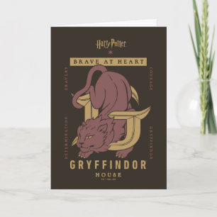 Tarjeta La casa GRYFFINDOR™ es valiente en el corazón