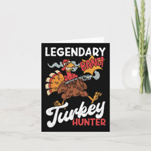 Tarjeta La caza divertida de Turquía en el legendario país