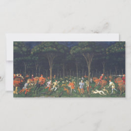 Tarjeta La caza en el bosque (por Paolo Uccello)
