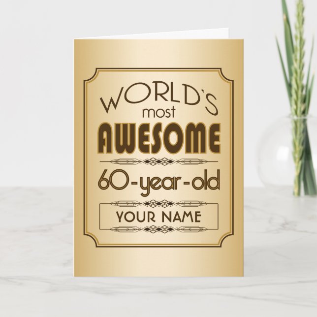 Tarjeta La celebración del 60 aniversario del oro Mejor Fa (Anverso)