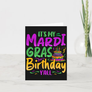 Tarjeta La celebración del cumpleaños de mi Mardi Gras Mar