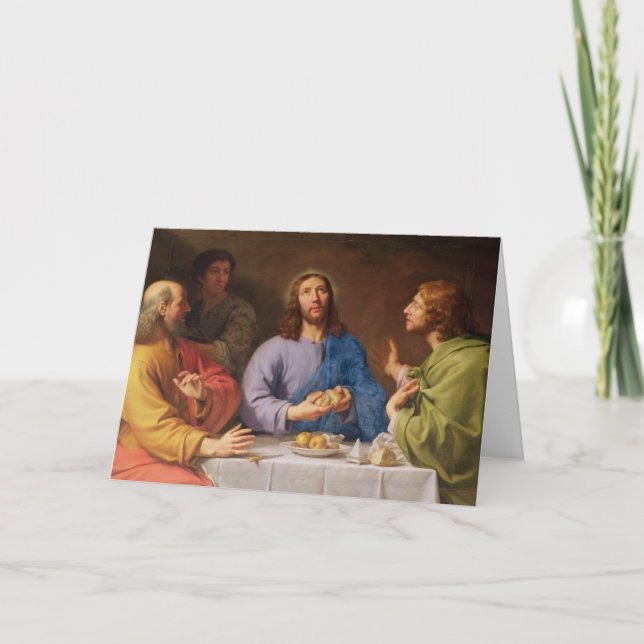 Tarjeta La cena en Emmaus (Anverso)