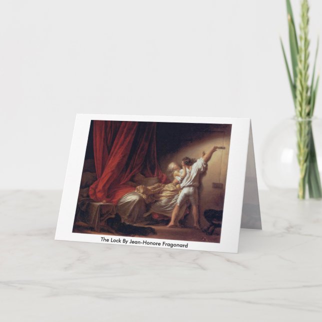 Tarjeta La cerradura de Jean-Honore Fragonard (Anverso)