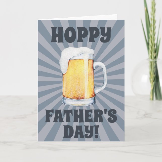 Tarjeta La cerveza del día de los padres amamamantados azo (Anverso)