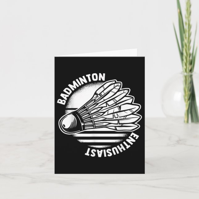 Tarjeta La chaqueta de Badminton Enthusiast Shuttle (Anverso)