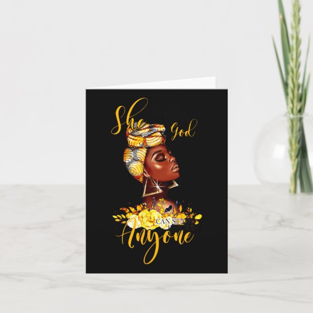 Tarjeta La Chica negra que se arrodilla antes de que Dios  (Anverso)