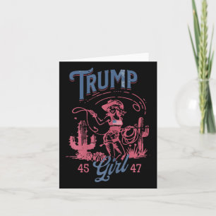 Tarjeta La Chica Trump, una niña de vaca, Donald Trump, pr