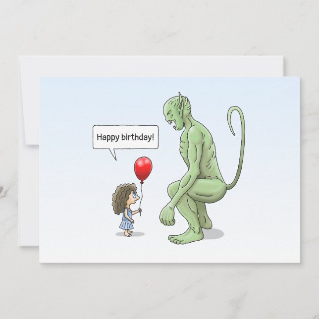 Tarjeta La chica y el duende (Anverso)