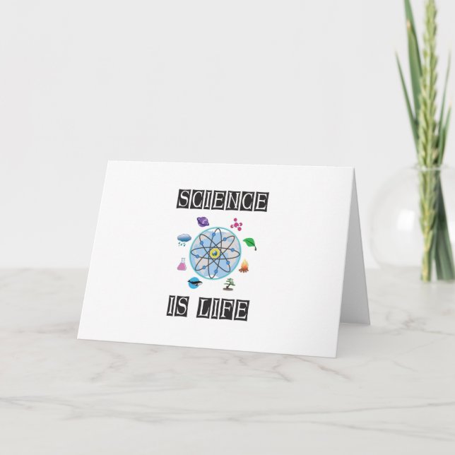 Tarjeta La ciencia es la vida (Anverso)