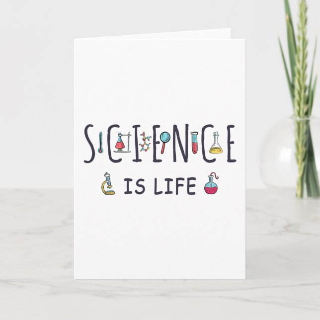 Tarjeta La ciencia es la vida (Anverso)