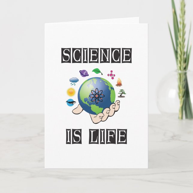 Tarjeta La ciencia es la vida (Anverso)
