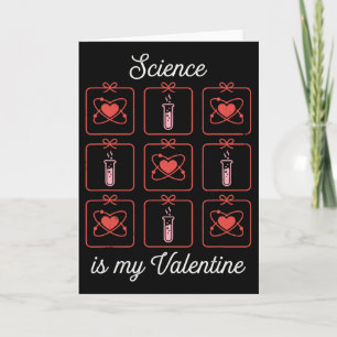 Tarjeta La ciencia es mi San Valentín Química Átomo Tubo d