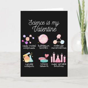 Tarjeta La ciencia es mi San Valentín Química Biología Fís