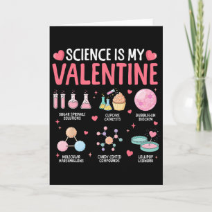 Tarjeta La ciencia es mi San Valentín Tallo Amor Química C