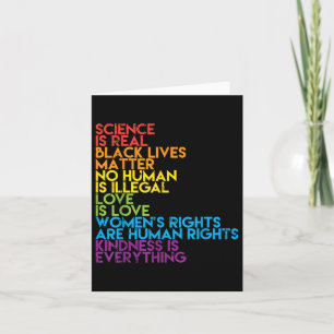 Tarjeta La Ciencia Es Real Black Lives Rainbow Lgbt Pride