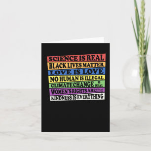 Tarjeta La ciencia es real - vidas negras - el amor es amo