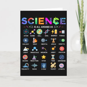Tarjeta La ciencia está a nuestro alrededor alfabeto A-z S