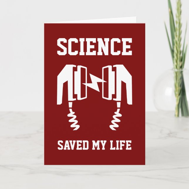 Tarjeta La ciencia salvó mi vida (Anverso)