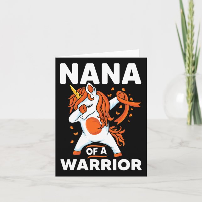 Tarjeta La cinta Naranja Unicorn apoya la sensibilización  (Anverso)