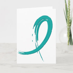 Tarjeta La cinta verde azulada A4 de PCOS