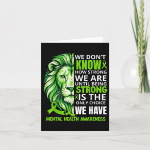 Tarjeta La Cinta Verde Motivadora del León Consciente de l