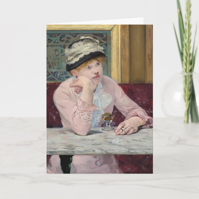 Tarjeta La ciruela de la pintura impresionista de Manet (Anverso)