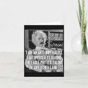 Tarjeta La cita anti guerra del imperialismo Mark Twain