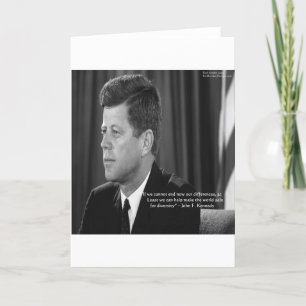 Tarjeta La cita de diferencia/diversidad de JFK